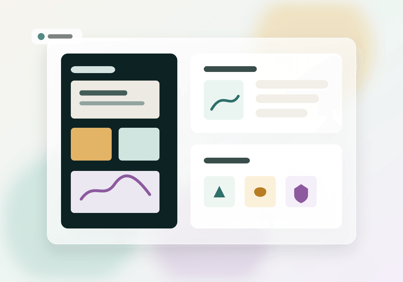 Modern creator management dashboard with operations, analytics and protection panels